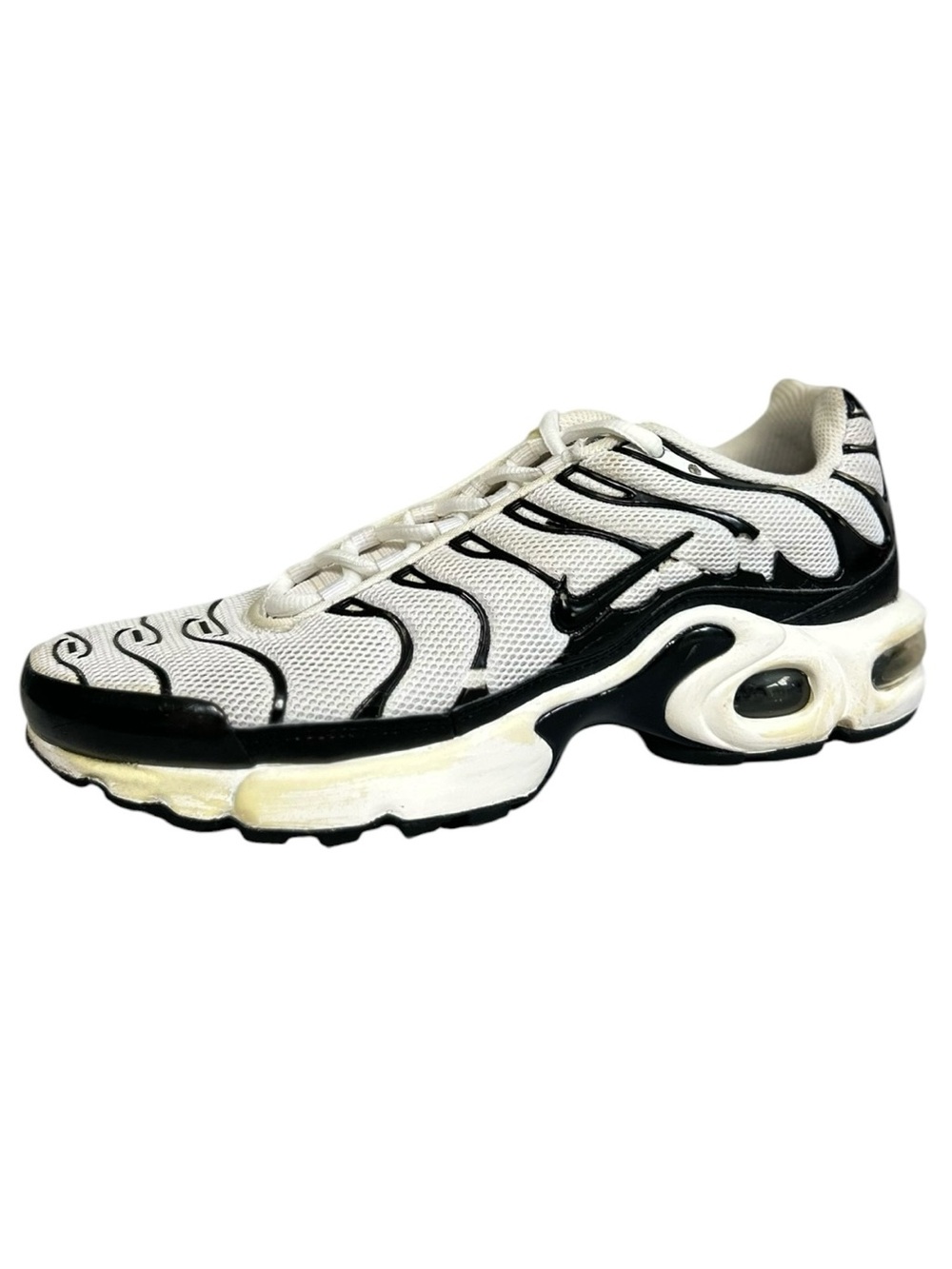 Nike Air Max Plus GS Sneakers 6Y Boys Women’s 7.5 Black White Running Shoes